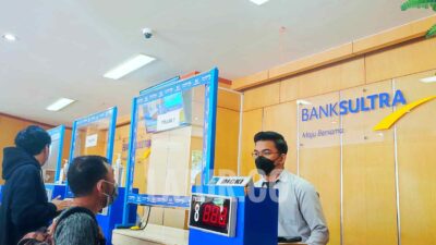Layanan Front Office Bank Sultra di Kantor Utama PT Bank Pembangunan Daerah Sultra.